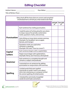 Editing Checklist
