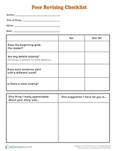 Peer Revising Checklist
