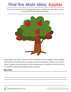 Finding the Main Idea: Apples