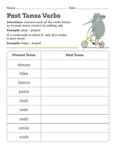 Past Tense Verb Practice