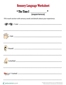 Sensory Language Practice