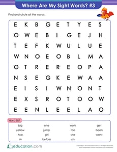 Where Are My Sight Words? #3