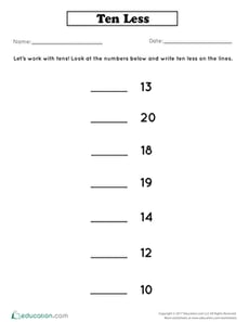 Ten Less
