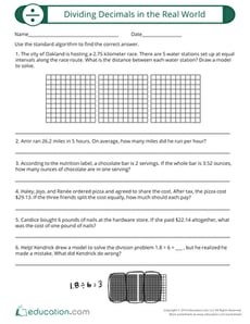 Dividing Decimals in the Real World