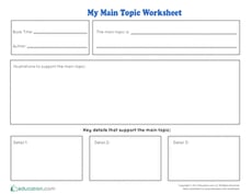Main Topic Worksheet