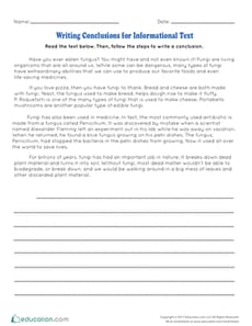Writing Conclusions for Informational Text