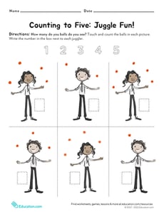 Counting to Five: Juggle Fun!