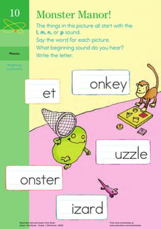 Beginning Consonants: Practicing "L," "M," "N" and "P" Sounds