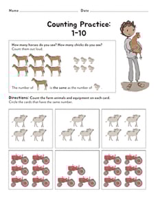 Counting Practice: 1-10
