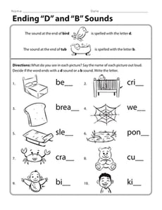 Ending Sounds: "D" and "B"