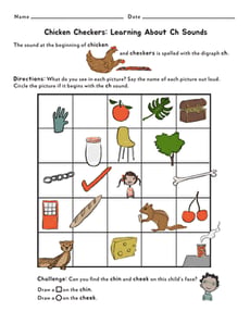 Chicken Checkers: Learning About Ch Sounds