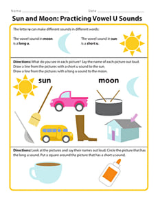 Sun and Moon: Practicing Vowel U Sounds