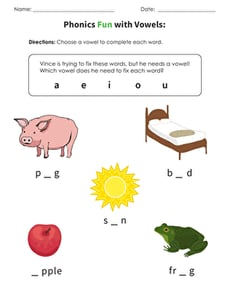 Phonics Fun with Vowels