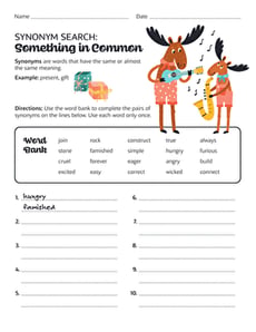 Synonym Search: Something in Common