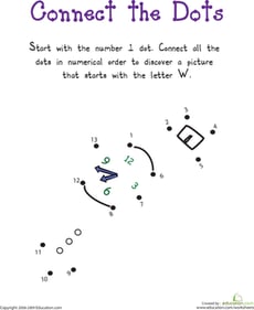 Connect the Dots: Practicing "W"