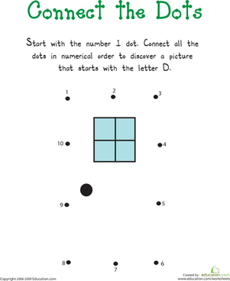 Simple Dot to Dot: "D"