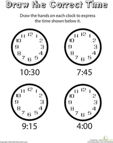 Draw the Hands of the Clock III