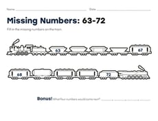 Missing Numbers: 63-72