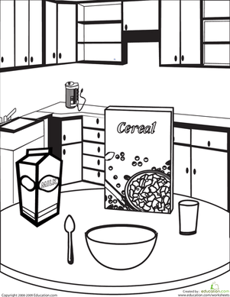 Color the Breakfast Table