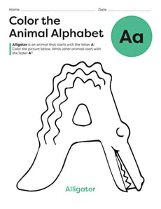 Color the Animal Alphabet: A