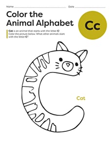 Color the Animal Alphabet: C