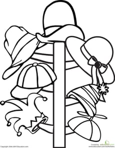 Color the Hat Rack