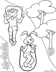 Color the Exercise Animals