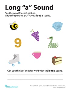 Long "A" Vowel