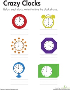 Telling Time: Crazy Clocks