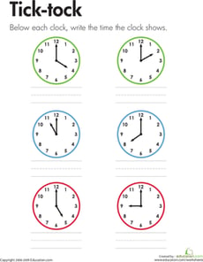 Telling Time: Tick-tock