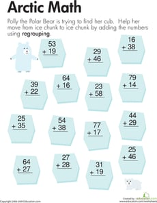 Arctic Math: Two-Digit Addition