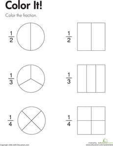 Fraction Practice: Color It!