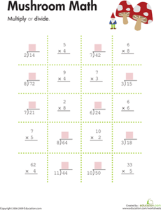 Multiplication & Division: Mushroom Math