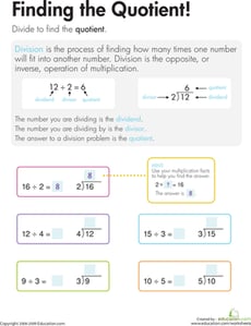 Division: Finding the Quotient!