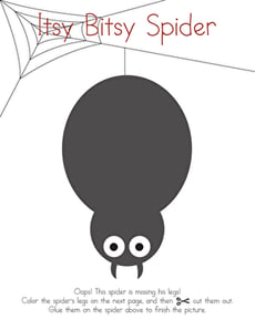 Cutting Zigzag Lines: Itsy Bitsy Spider