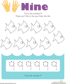 Tracing Numbers: 9