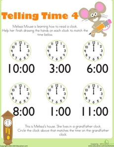 Telling Time with Melissa Mouse 4