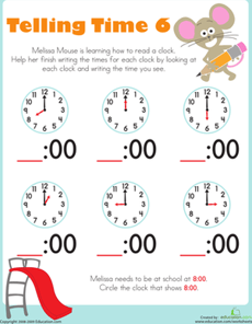 Telling Time with Melissa Mouse 6