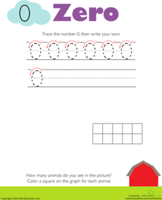 Tracing Numbers & Counting: 0