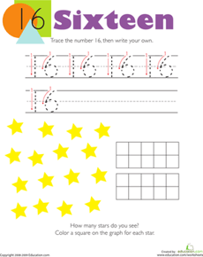 Tracing Numbers & Counting: 16