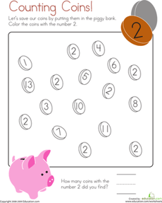 Coloring 2: Counting Coins!
