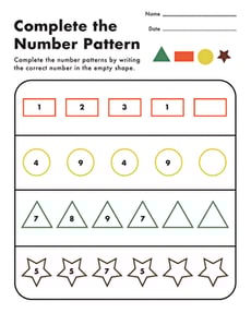 Complete the Number Pattern