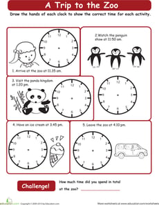 Going to the Zoo: What Time is It?