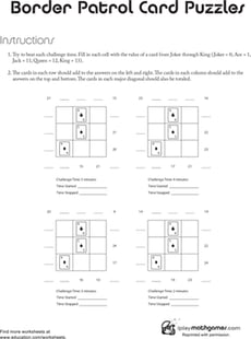 Border Control Card Puzzles