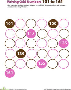 Odd Numbers: 101-161