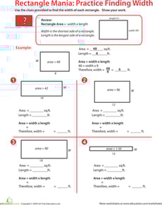 Rectangle Algebra: Find the Missing Width