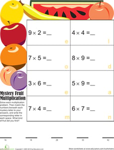 Mystery Fruit Multiplication 2