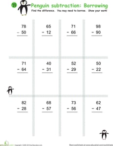 Subtraction with Borrowing
