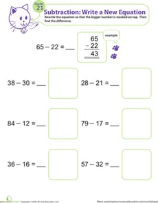 Writing Subtraction Equations 2