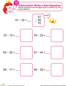 Writing Subtraction Equations 6